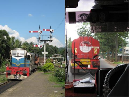 Train (left) and Dangerous Driving